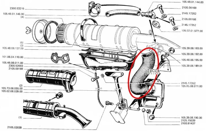 Schema Piastra preriscaldamento - Alfa Romeo Serie 105 - SCHEMA