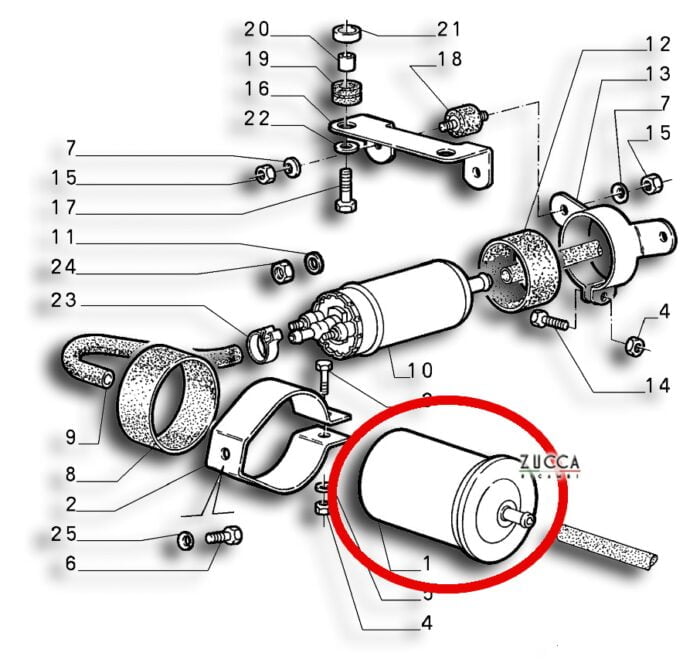 Filtro Carburante in Linea - Motori I.E. (Bosch Motronic)