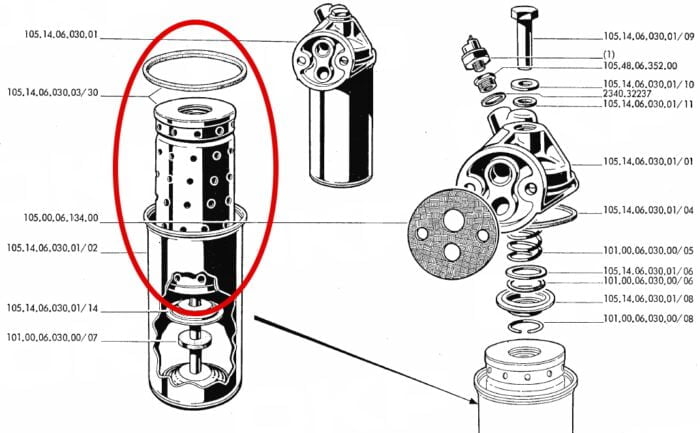 Filtro Olio a Cartuccia (750/ 101/ 102/ 105)