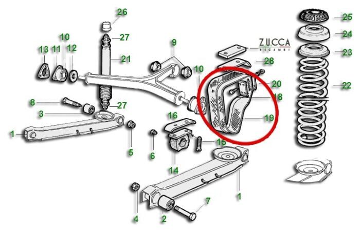 Kit Bandelle Fine Corsa Post. "2 Int. + 2 Est." (Serie 105 / 115) "31 mm"