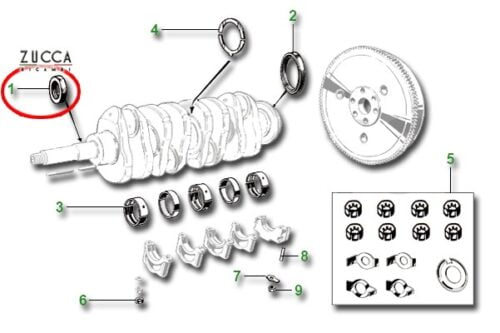 Paraolio Motore Ant. "50-35-10 mm" (1956-94 - 1.300/2.000 cc) - CORTECO