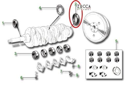 Paraolio Motore Post. "84-105-12 mm" (1986-93 -1.600 - 2.000 cc) - CORTECO