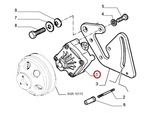 pompa-servosterzo-serie-115-duetto-4-serie-rigenerata SCHEMA