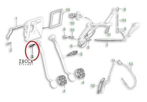 Schema Chiavetta Asse Pedale Frizione Alfa Romeo Serie 105 115 Pedaliera Alta