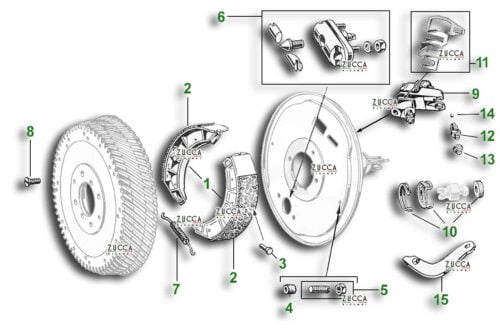 Schema Freni a Tamburo largo Posteriore 101 SS Alfa Romeo