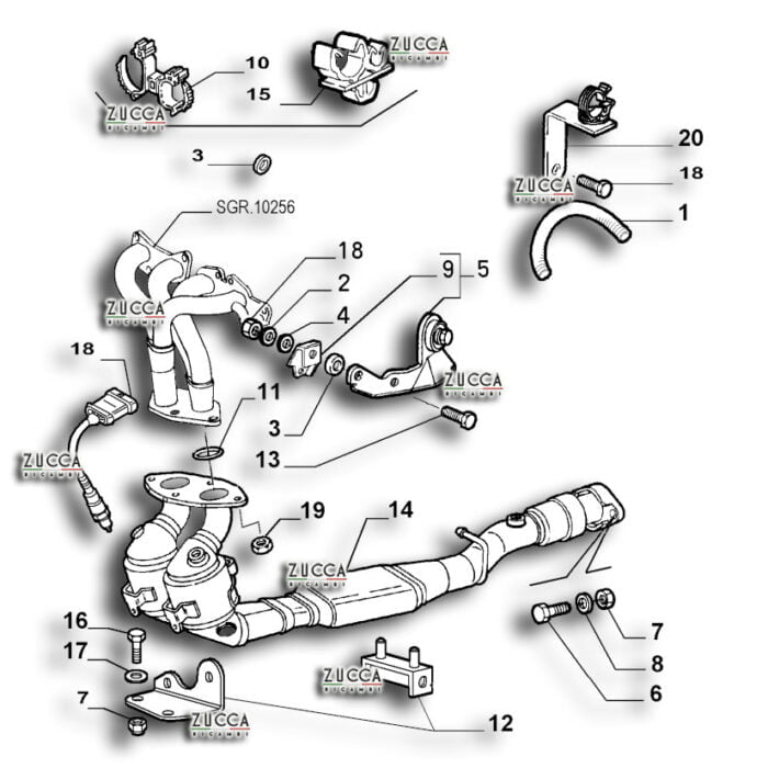 Schema Impianto Scarico Alfa Romeo 916 1998-2005