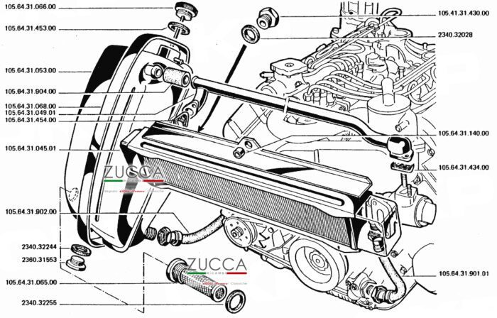 Filtro Olio Su Serbatoio Olio Remoto - Alfa Romeo Montreal - schema