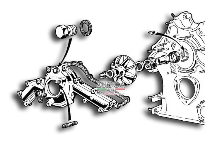 Kit Pompa Acqua - Alfa Romeo MONTREAL SCHEMA