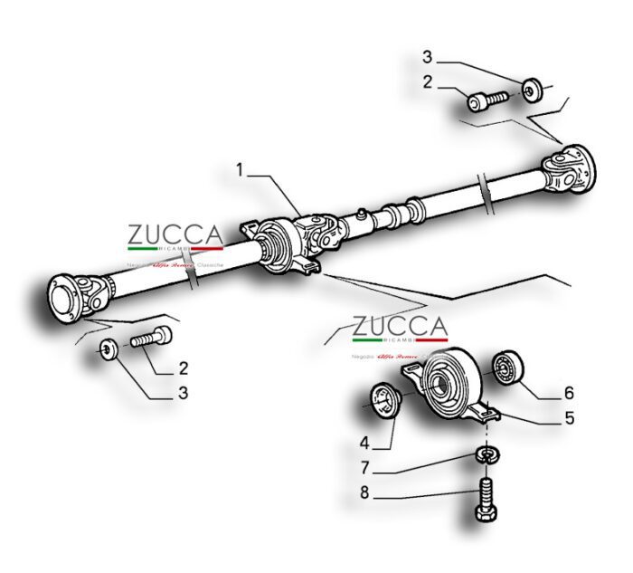 Schema Albero di Trasmissione Alfa 33 4x4