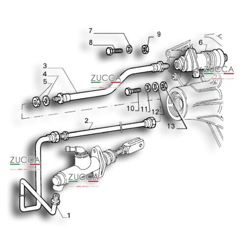 60547341 - schema attuatore frizione Alfa Romeo Serie Alfetta