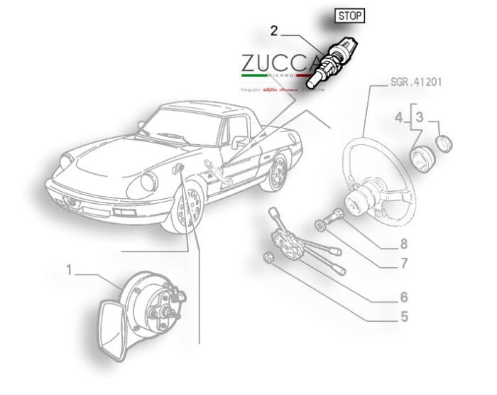 SENSORE LUCE STOP DUETTO 4 Serie 60805125 schema