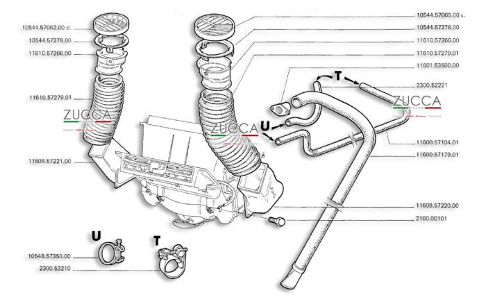 Manicotto Riscaldamento -Schema Alfa Romeo 116