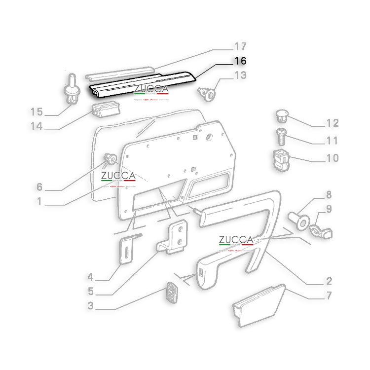 Modanatura Superiore Pannello Sx (Duetto dal 87-93)