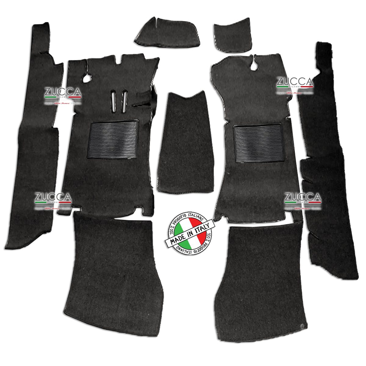 Set Completo Tappeti In Moquette (Junior Zagato 1.300 – 105) Nero