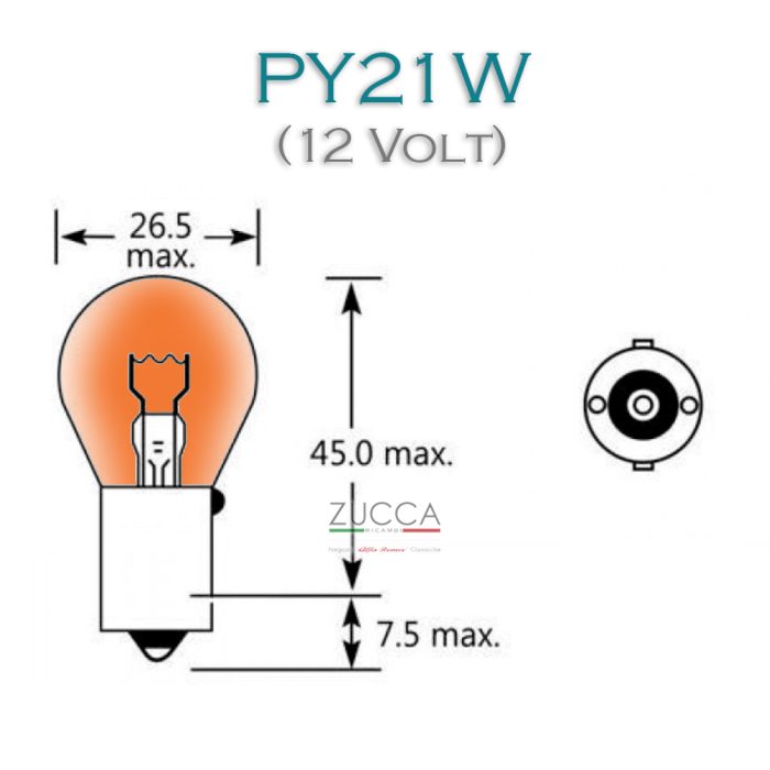 Lampadina PY21W 12V (BAU15s) - immagine 3