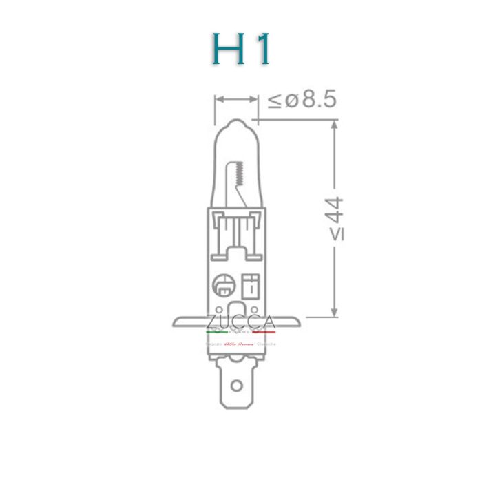 Lampadina H1 (12v 55 Watt - Attacco P14.5S) - immagine 2