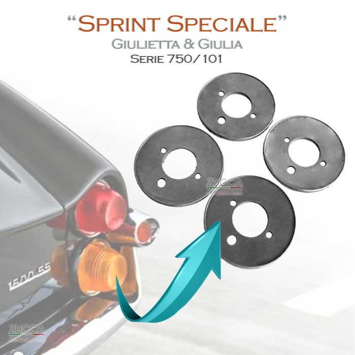 Set (4 pz.) Guarnizioni Sotto Fanali Posteriori (Serie 750/101 - Sprint Speciale)